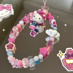 Hello Kitty Sweet Beaded Phone Chain - CCD Strap, Decorative Chain for Notebook, Gift Accessory