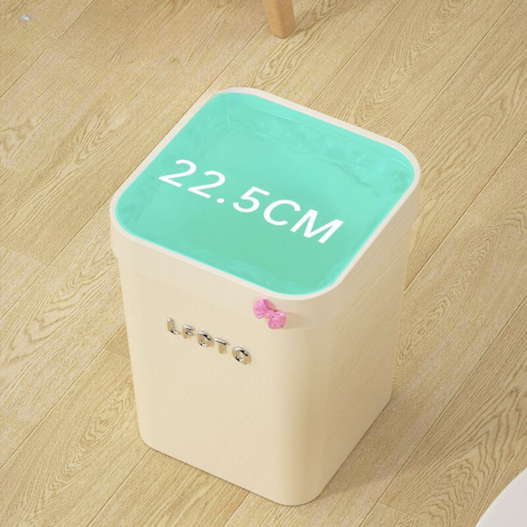 Chanel-Style Trendy Trash Can - Large Capacity Instagram-Inspired Household Bin for Kitchen, Living Room, Bedroom, and Bathroom