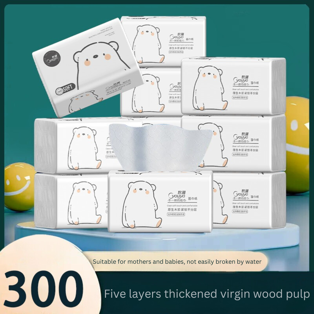 Tissue Box Set - Affordable Household Paper Towels, Toilet Paper, Face Tissues, Napkins & Hand Wipes for Students, Dorms, & Home Use