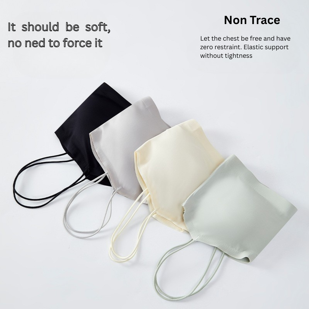Invisible Seamless Sports Bra – Thin Sling, Fixed Cup, Soft Support for Teens