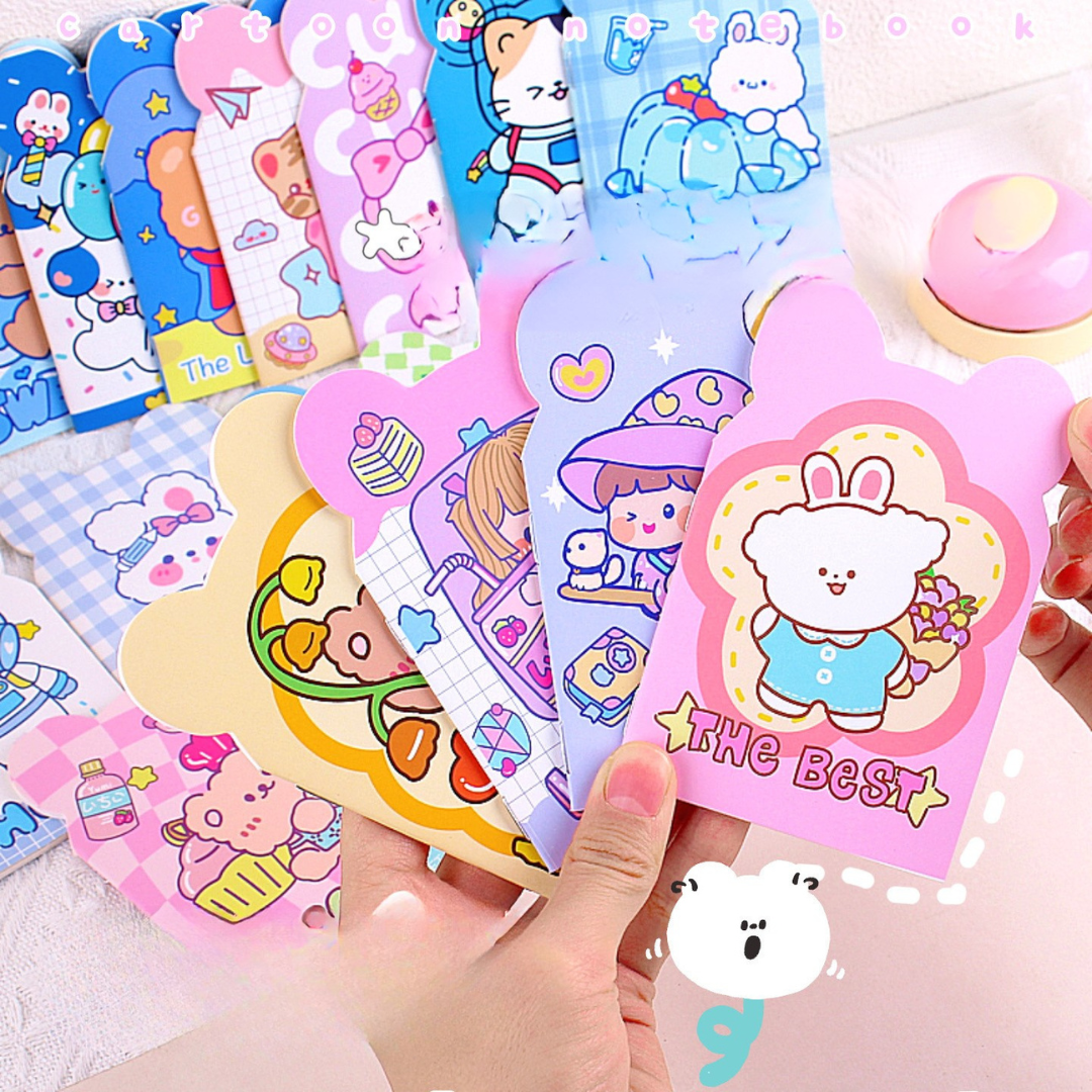 A variety of cartoon shaped small books ins cute portable notebooks student diary children's gifts