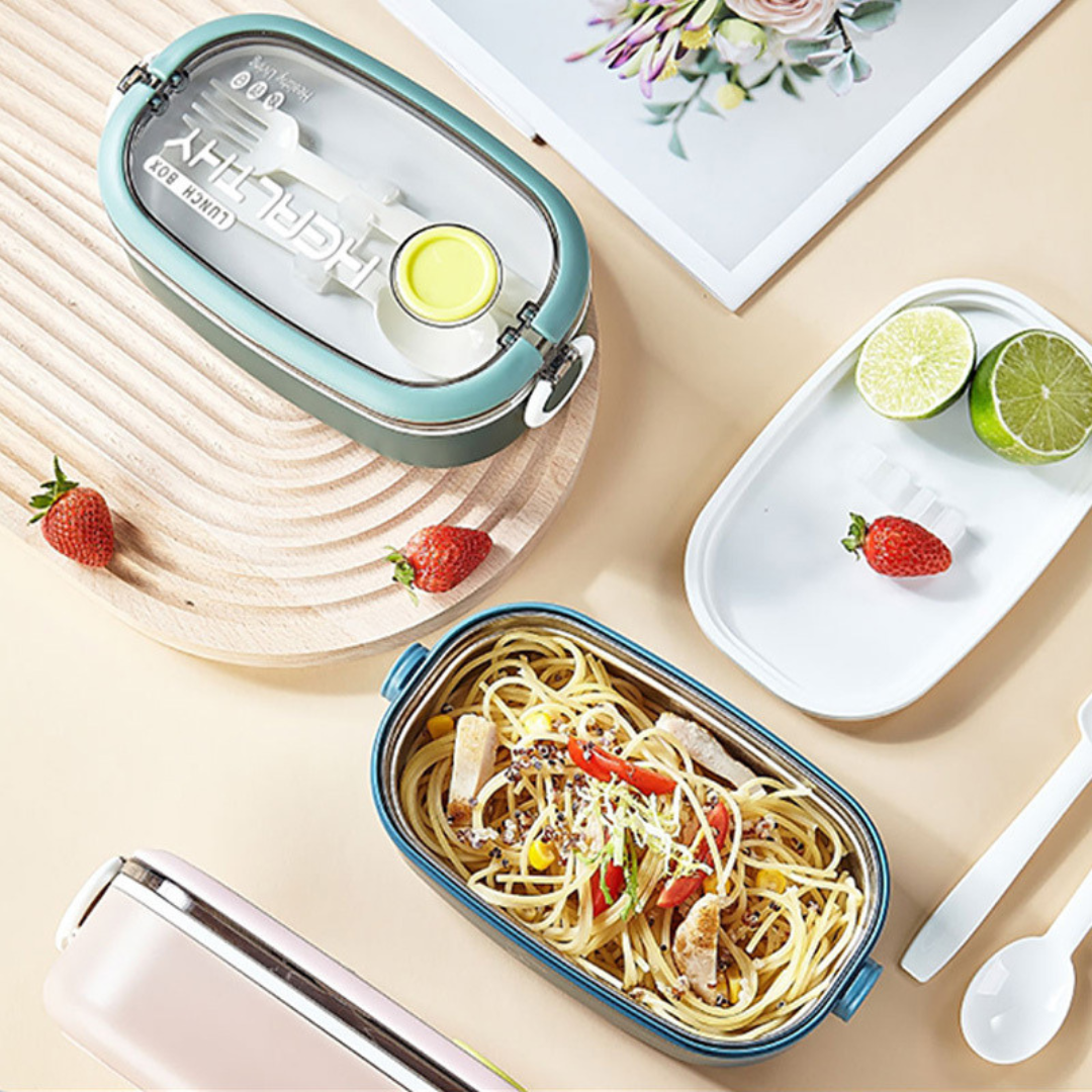 Japanese Double-Layer Stainless Steel Lunch Box – Portable & Leak-Proof Bento for Adults