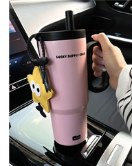 Large Capacity Insulated Coffee Tumbler with Straw | Vacuum Thermal Office Water Bottle