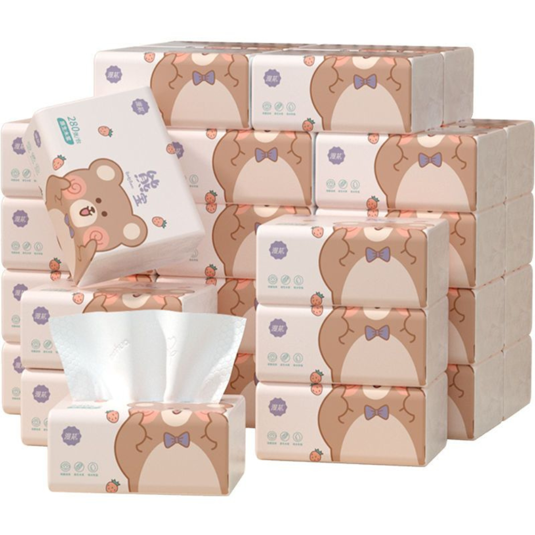 Douyin Trendy Large Flower Tissue Box (Full Box) - Affordable Household Paper Towels, Napkins, Baby Face Wipes, Toilet Paper Set