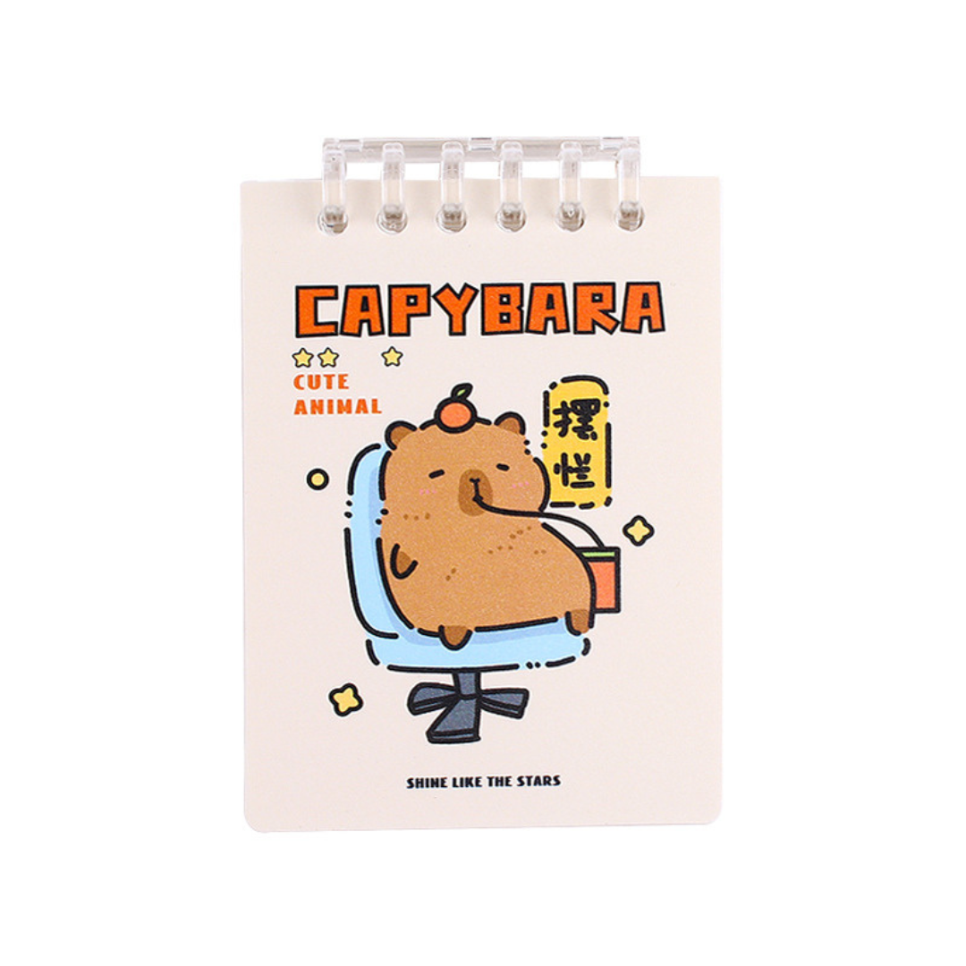 Capybara loose-leaf small book cute high-value creative student A7 notebook portable fun diary handbook