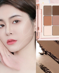 NOVO Long-Lasting Six-Color Multi-Finish Eyeshadow Palette