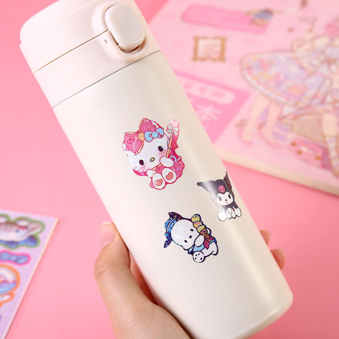 Sanrio Kuromi Waterproof Stickers – Cute Cartoon Journal & Scrapbook Stickers for Girls