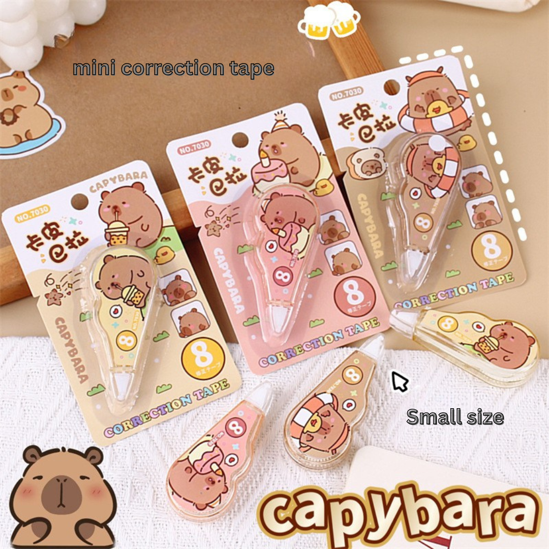 Capybara correction tape cartoon guinea pig high value correction tape student use large capacity stationery correction tape