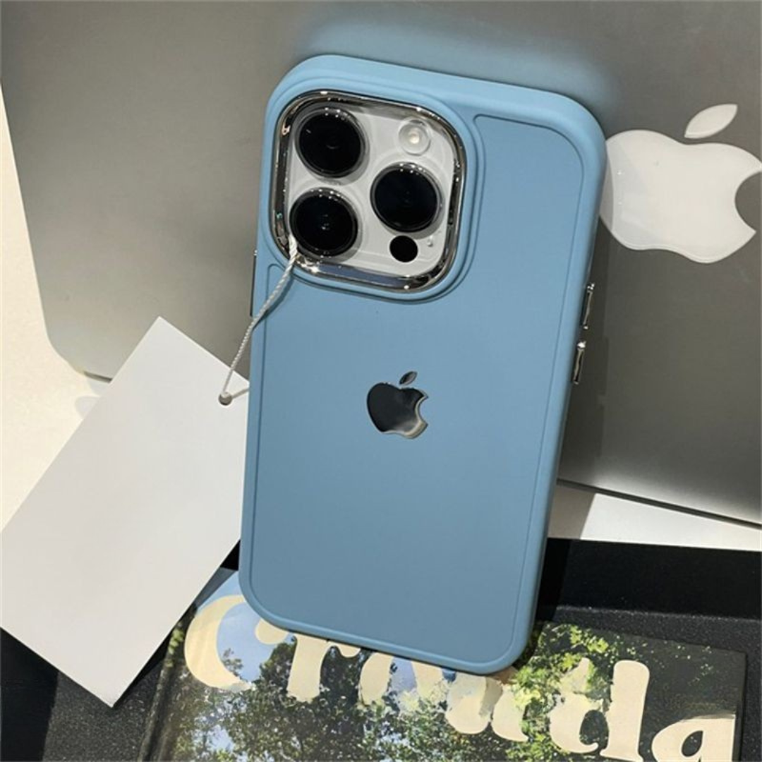 Premium iPhone Case for Apple Simple Solid Color, Electroplated