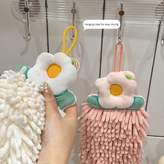 Super Absorbent Adorable Chenille Hand Towel - Quick-Dry Cartoon Design for Bathroom & Kitchen