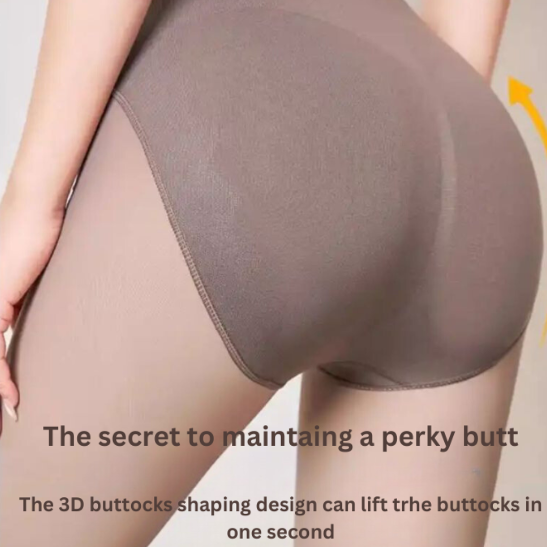 Seamless Sheer Black Stockings – Thin, Fleece-Lined Women’s Tights with Sheer Leg Effect.