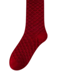 Red Lucky Mid Calf Socks Festive Matching Couple Socks