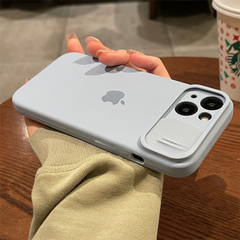 Creative Sliding Window iPhone Case - Soft Silicone Anti-Drop Case for iPhone
