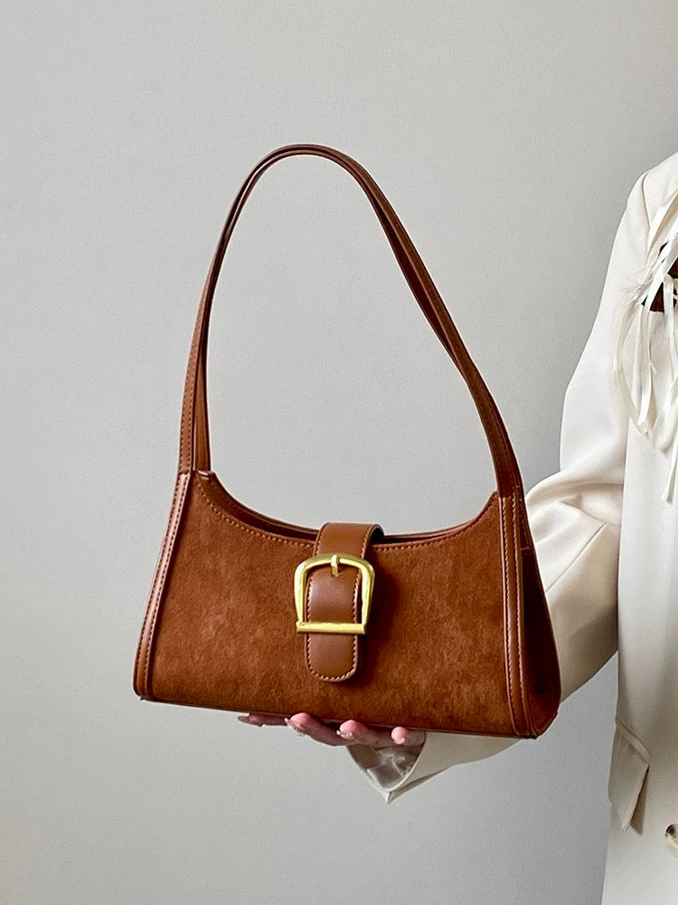 Elegant Vintage Baguette Bag – Fashion Shoulder and Handbag