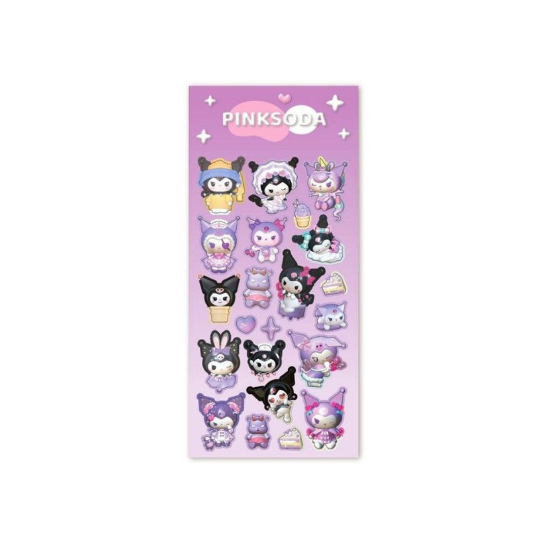 Cartoon cute laser stickers 3D handbook student card stickers expansion style three-dimensional stickers material ins style