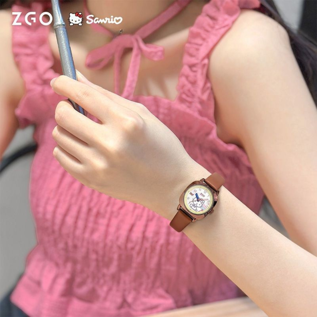 Hello Kitty Women's Quartz Watch – Retro Small Dial, Light Luxury Quartz Timepiece