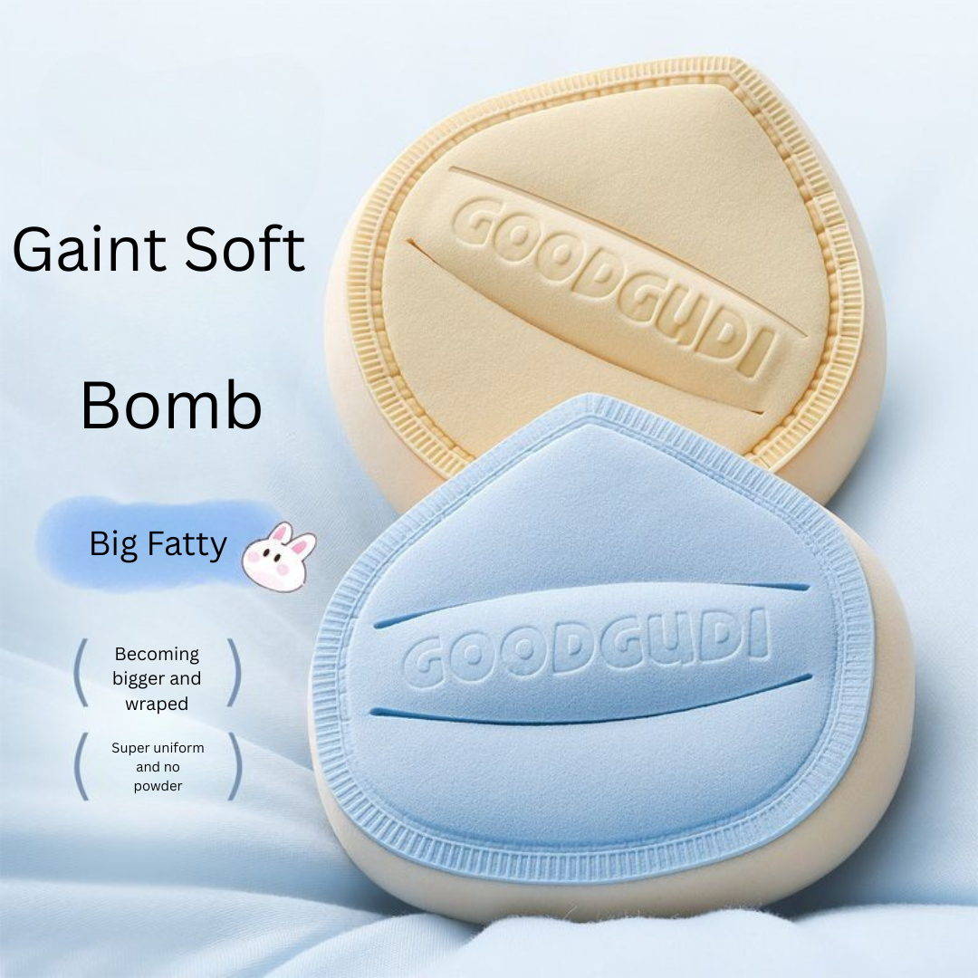 Gudi Marshmallow Cushion Puff – Non-Absorbent Foundation Sponge for Wet & Dry Use