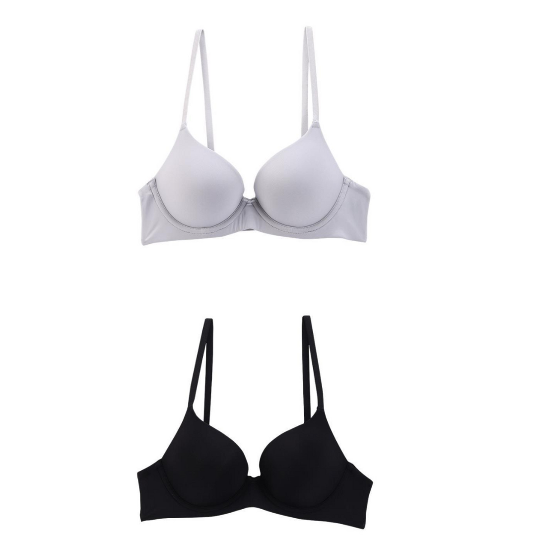 Seamless Light-Gloss Large Cup Push-Up Bra – Soft Underwire, Simple Design