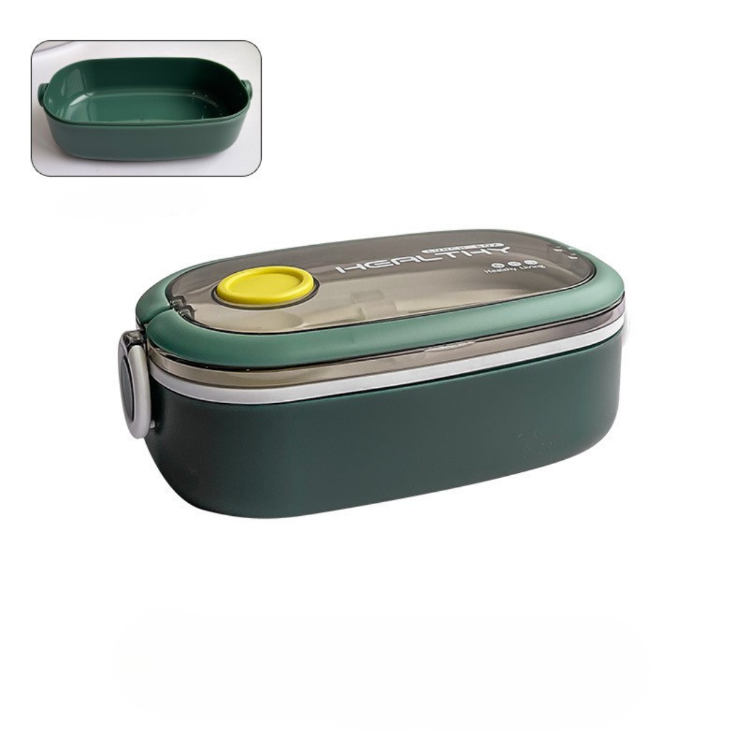 Japanese Double-Layer Stainless Steel Lunch Box – Portable & Leak-Proof Bento for Adults