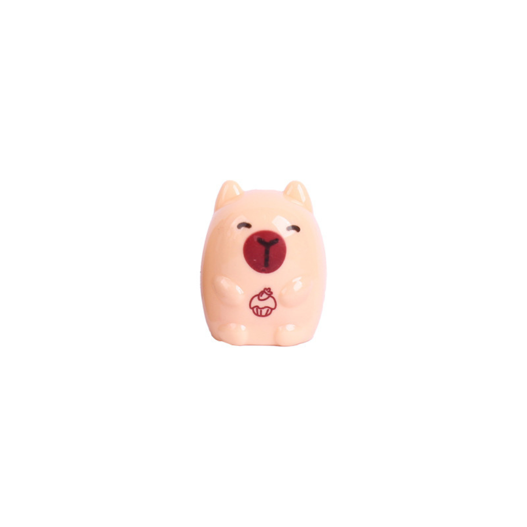 Bucket Capibara Mini Pencil Sharpener Cartoon Cute 3D Pencil Sharpener Student Use Plastic Pencil Sharpener Foreign Trade