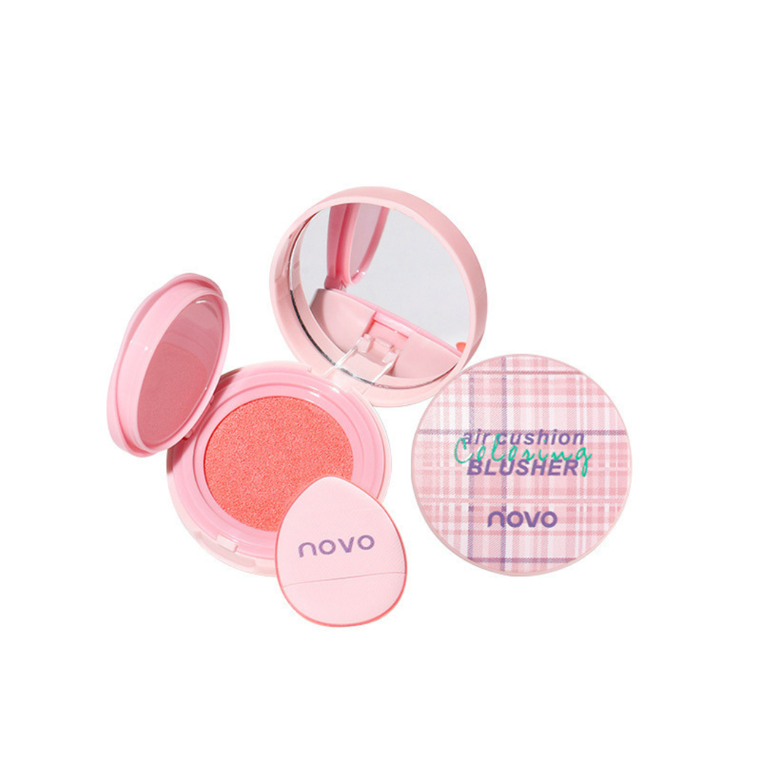NOVO Tipsy Air Cushion Blush – Matte Finish, Natural Expanding Color, Long-Lasting, Non-Smudge