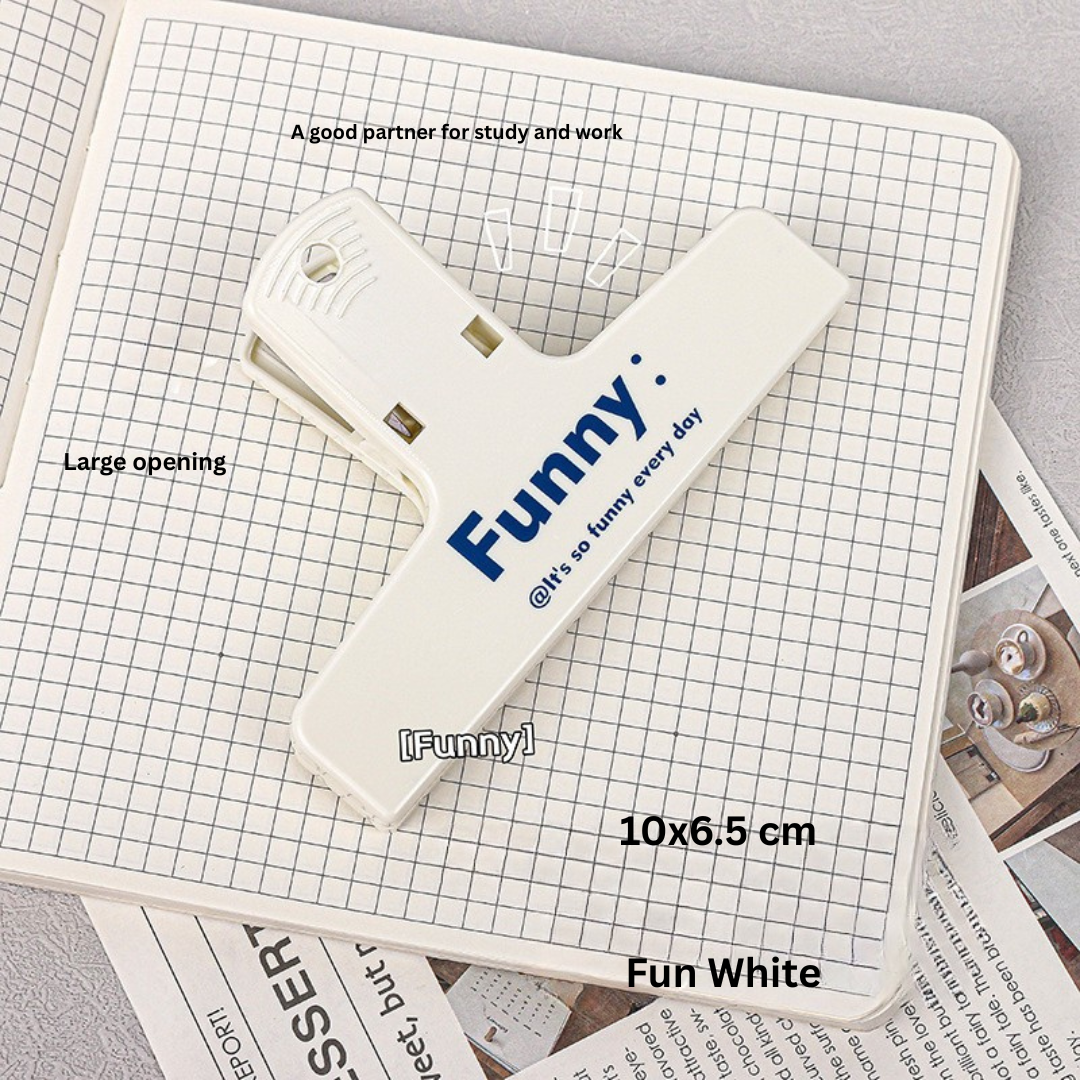 Morandi color multifunctional cute simple handbook storage magnetic long tail clip for notebook