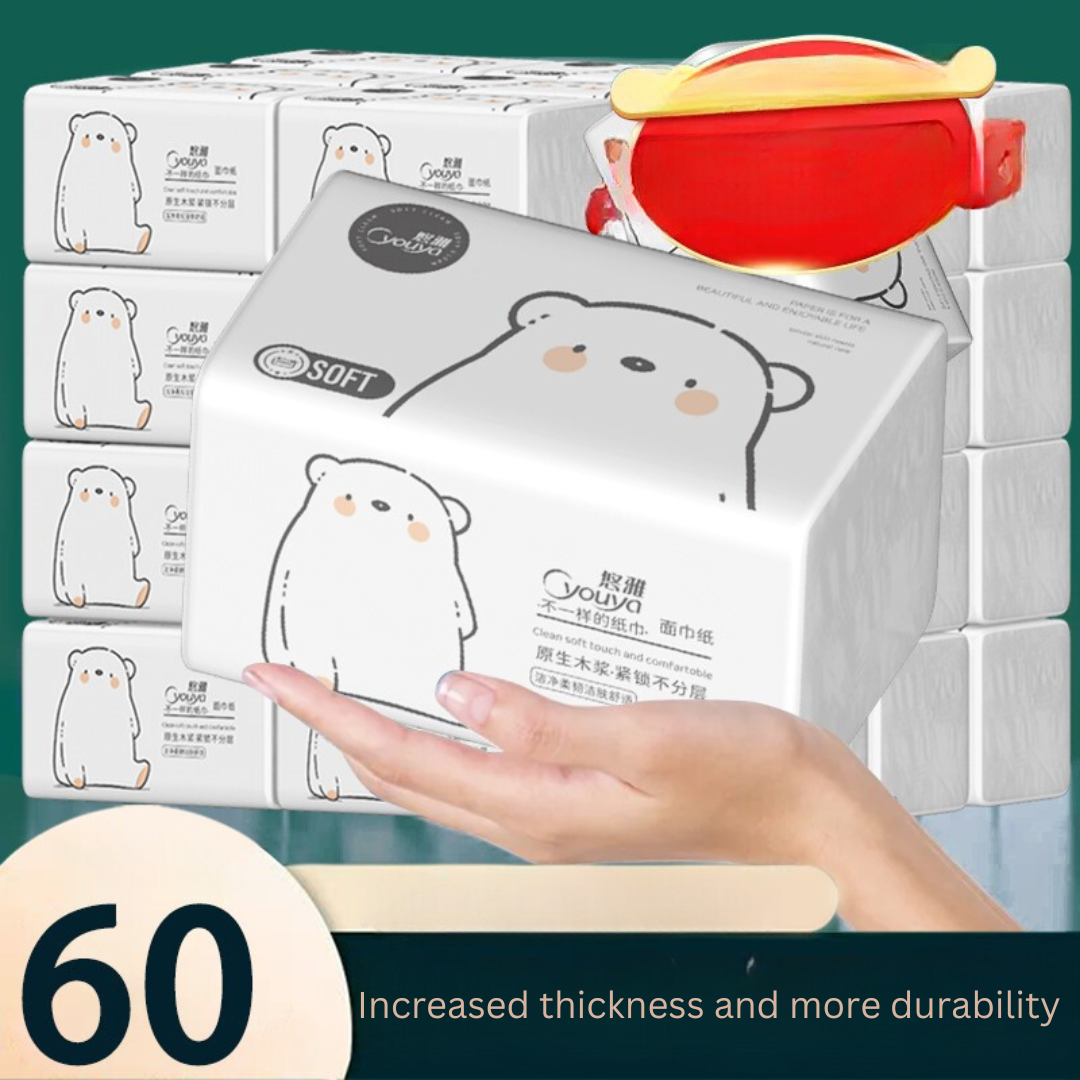 Tissue Box Set - Affordable Household Paper Towels, Toilet Paper, Face Tissues, Napkins & Hand Wipes for Students, Dorms, & Home Use