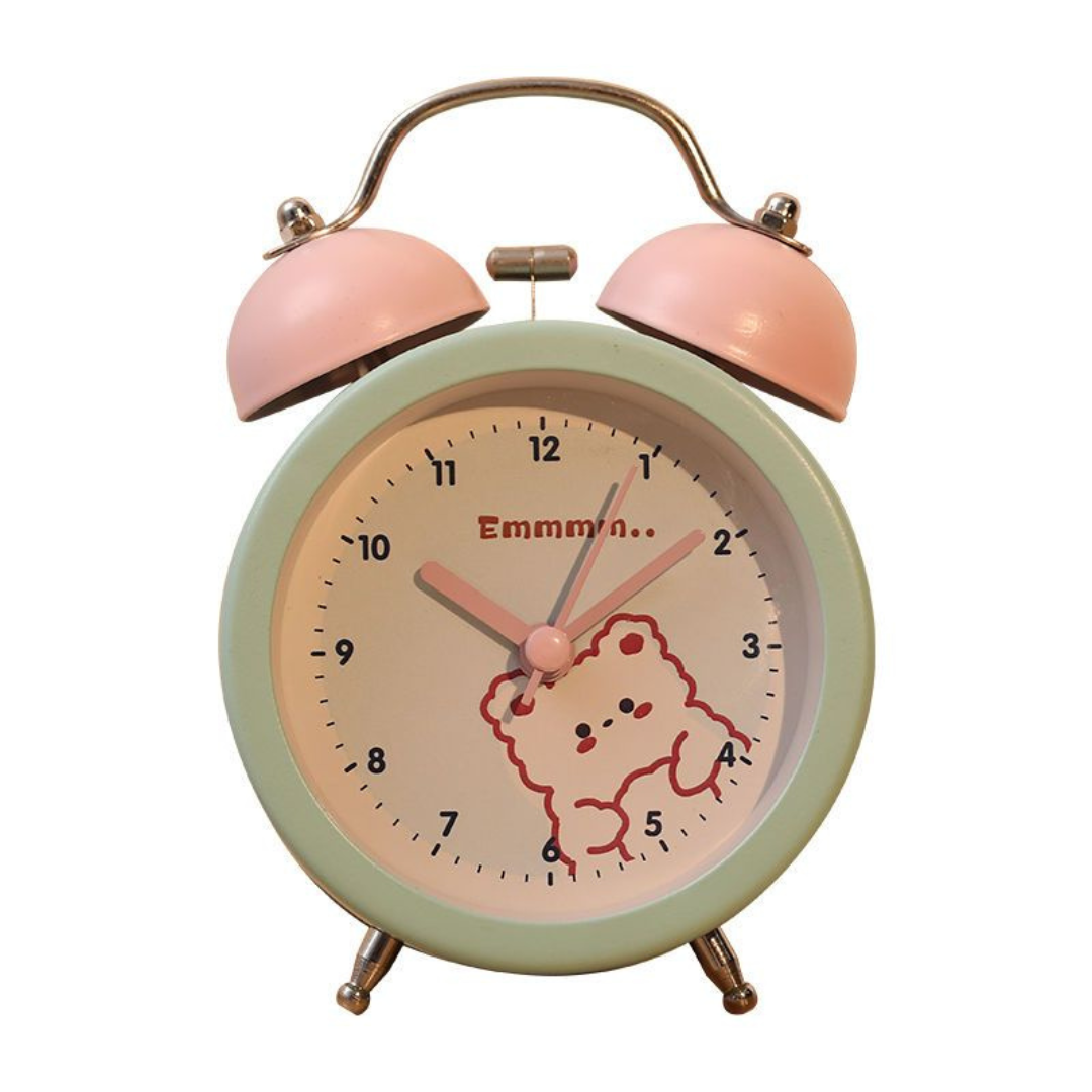 Silent Alarm Clock - Cute Desk Clock for Students and Dorms