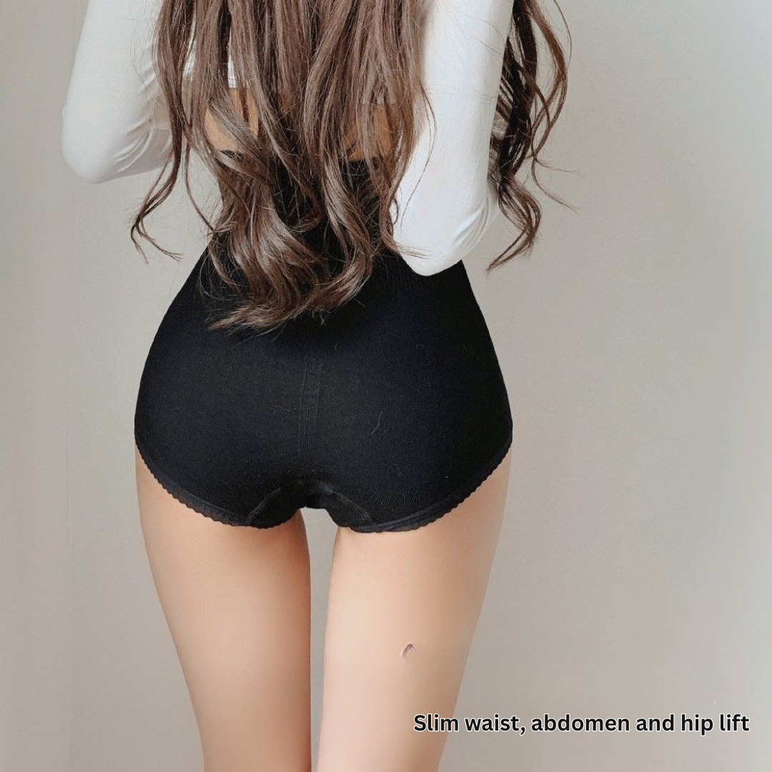 Modal High-Waist Lace-Trimmed Women’s Panties with Cotton Gusset