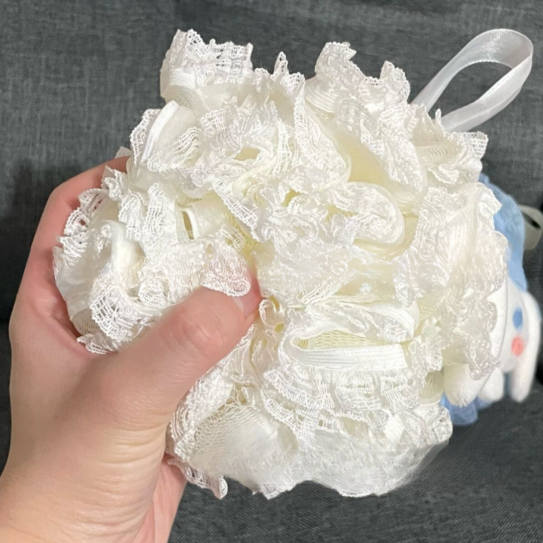Cinnamoroll Lace Bath Puff - Cute Large Bath Ball for Girls