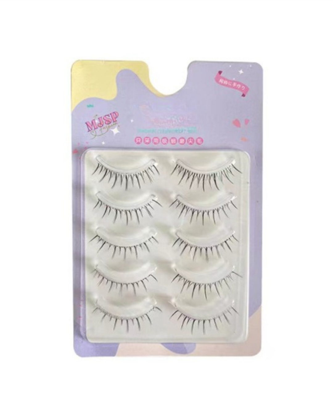 Natural False Eyelashes – A07 Transparent Band Anime Barbie Demon Style