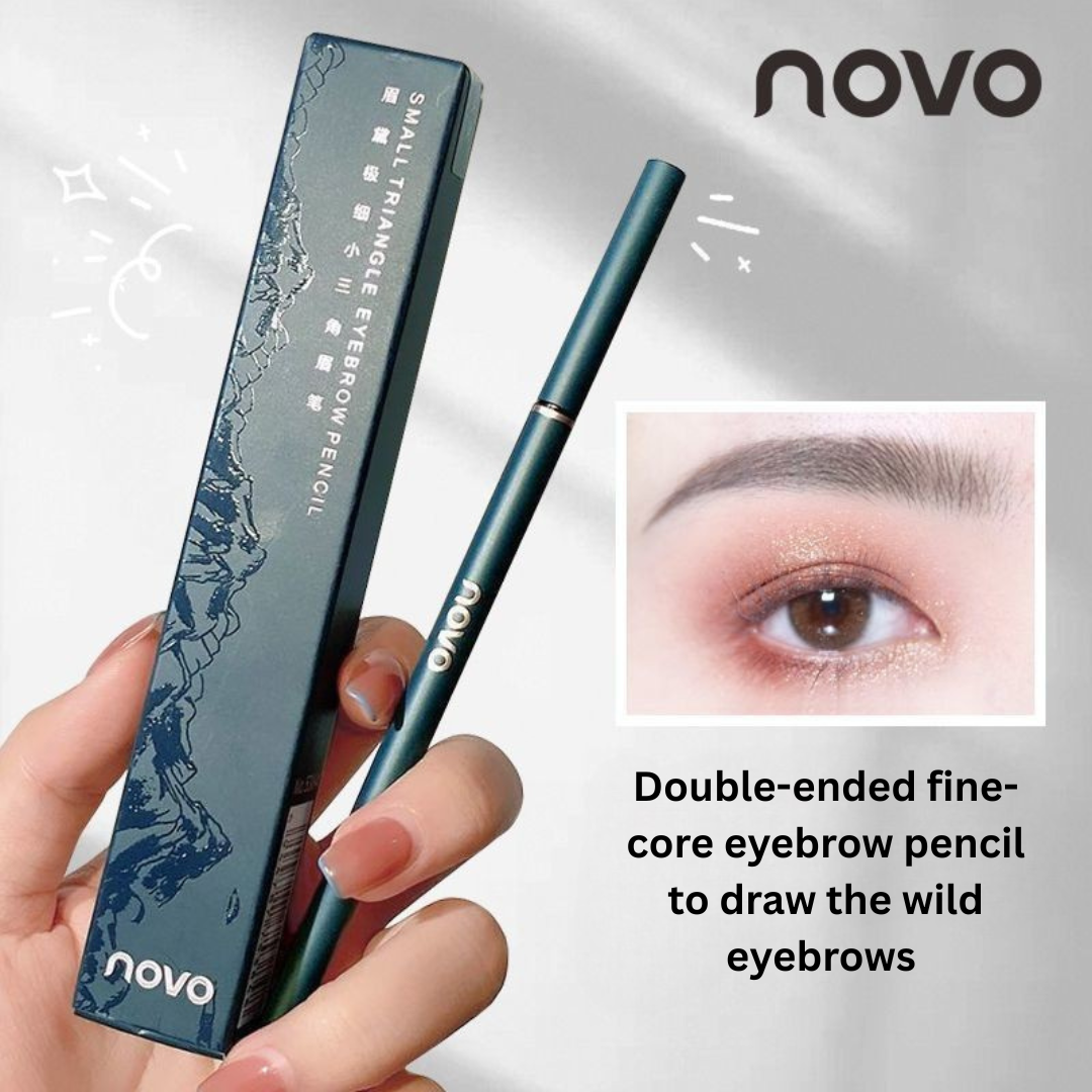 NOVO Precision Triangle Eyebrow Pencil – Waterproof & Long-Lasting Dual-Head Brow Definer
