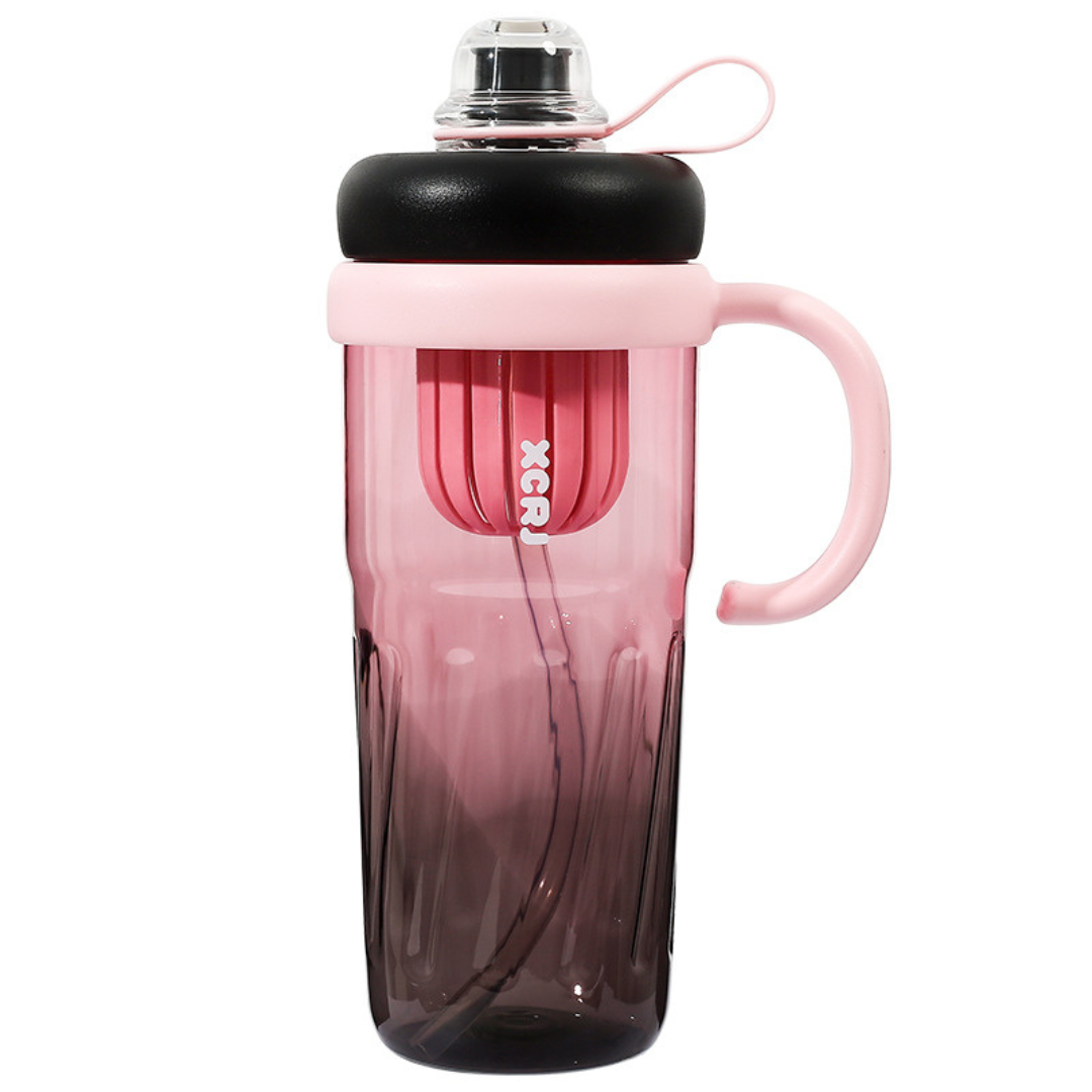 Large Capacity Straw Cup – High Temperature Resistant Plastic Tumbler with Lid and Straw – Aesthetic Teapot-Style Water Cup