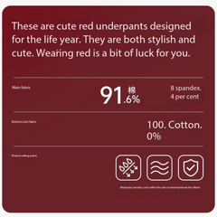 Cotton Antibacterial Girls’ Briefs – Soft Red Triangle Underwear with 100% Cotton