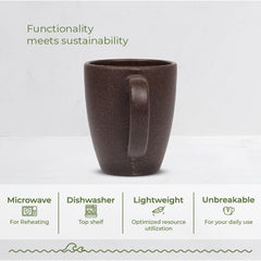 Vintage Brew Cup – Sustainable Rice Husk Coffee Mug | Reusable Eco-Friendly Tea & Coffee Cup