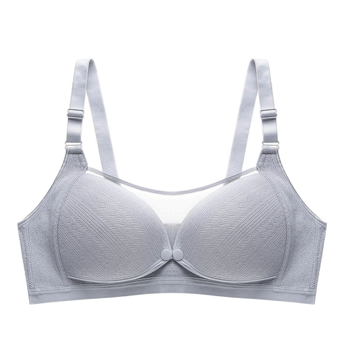 Large Size Nursing Bra – Breathable, Seamless, Front Buckle Feeding Bra with Anti-Sagging Support