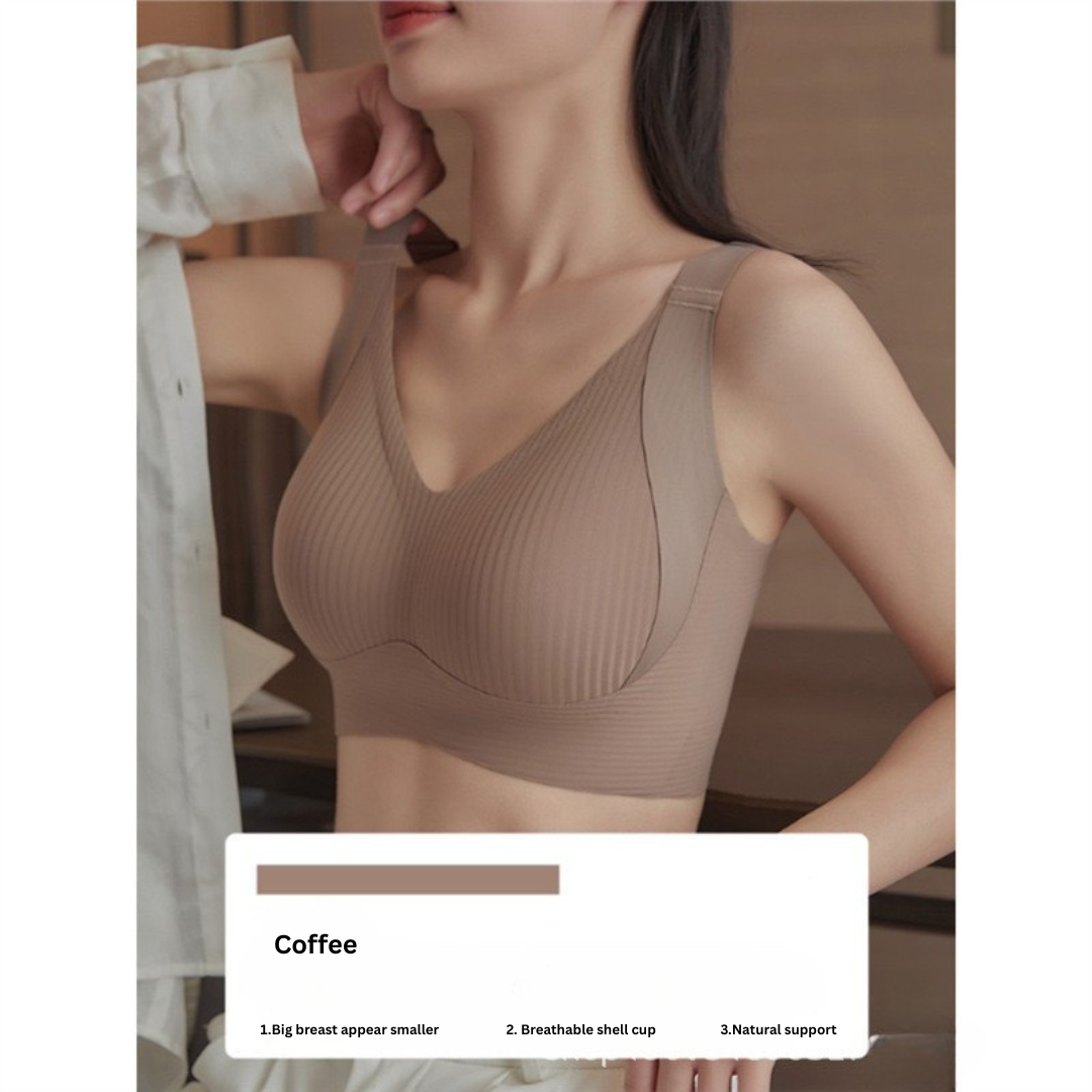 Adjustable Seamless Bra for Women – Anti-Sagging with Side Support and Comfortable Fit