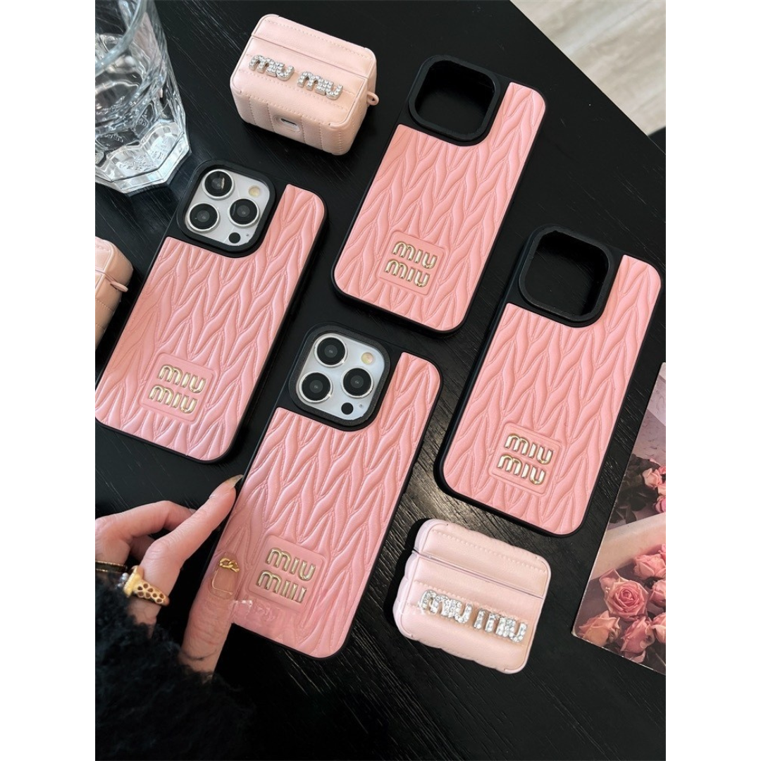Niche Trend Leather Phone Case – Minimalist Full Protection Anti-Fall Cover for Women