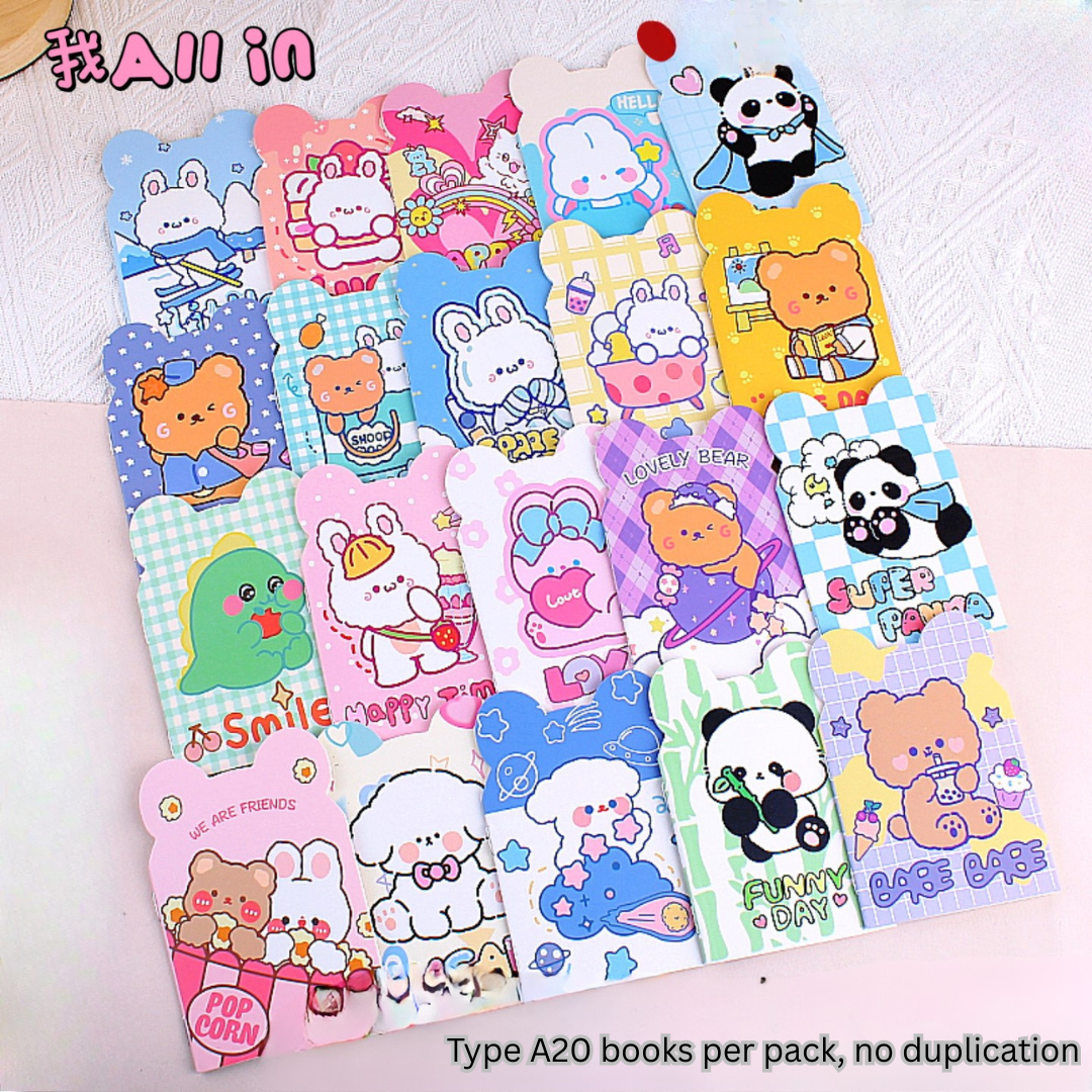 A variety of cartoon shaped small books ins cute portable notebooks student diary children's gifts