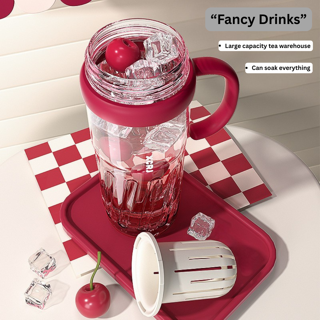 Large Capacity Straw Cup – High Temperature Resistant Plastic Tumbler with Lid and Straw – Aesthetic Teapot-Style Water Cup