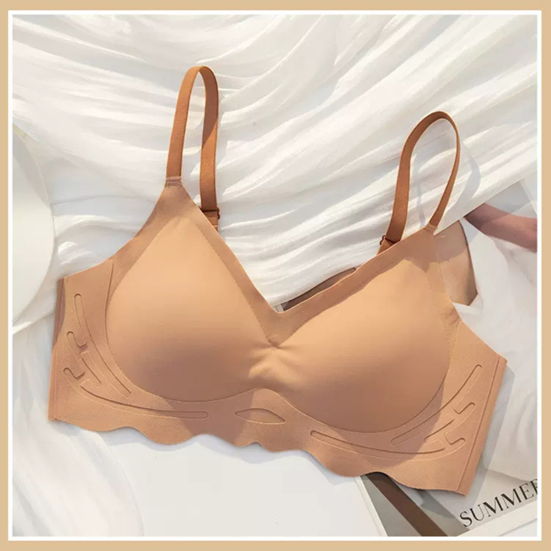 Cloud-Feel Seamless Sports Bra for Small Chest Women – Thin, One-Piece Fixed Cup, Wireless