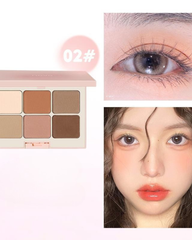 NOVO Long-Lasting Six-Color Multi-Finish Eyeshadow Palette