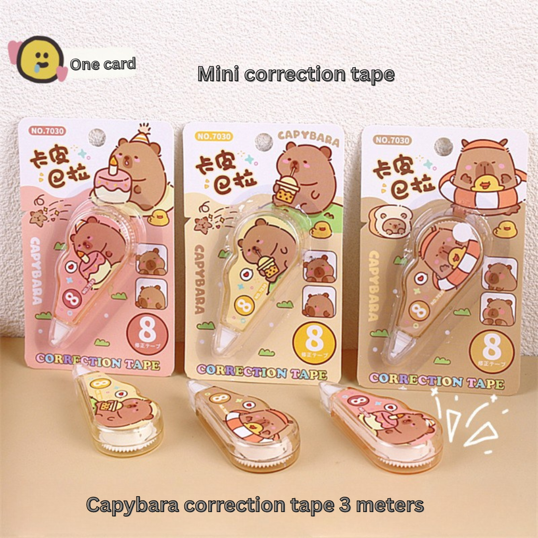 Capybara correction tape cartoon guinea pig high value correction tape student use large capacity stationery correction tape
