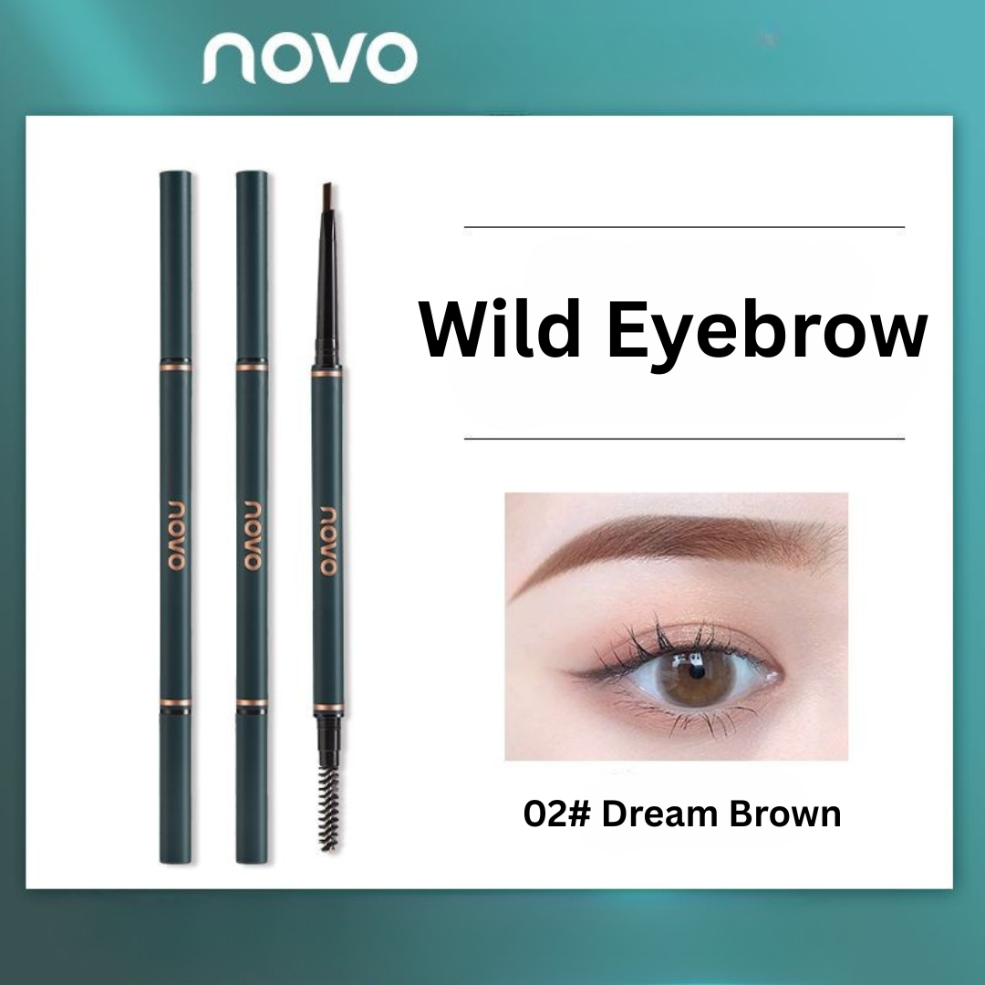NOVO Precision Triangle Eyebrow Pencil – Waterproof & Long-Lasting Dual-Head Brow Definer