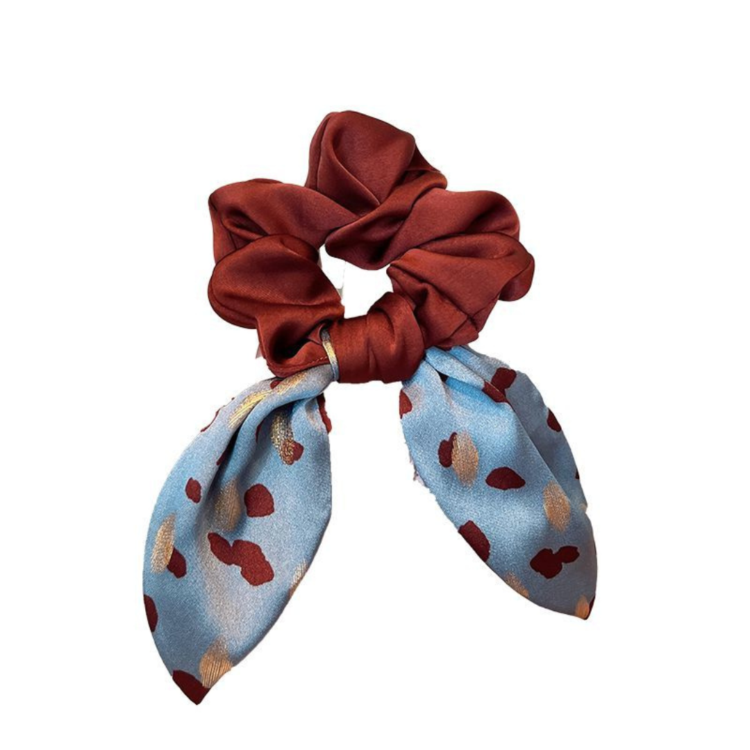 Korean Boho Polka Dot Bow Hair Tie – Trendy Ribbon Hair Accessory for Women