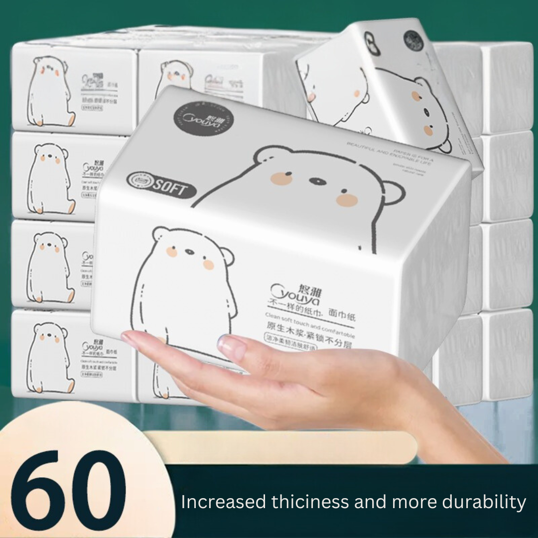 Tissue Box Set - Affordable Household Paper Towels, Toilet Paper, Face Tissues, Napkins & Hand Wipes for Students, Dorms, & Home Use