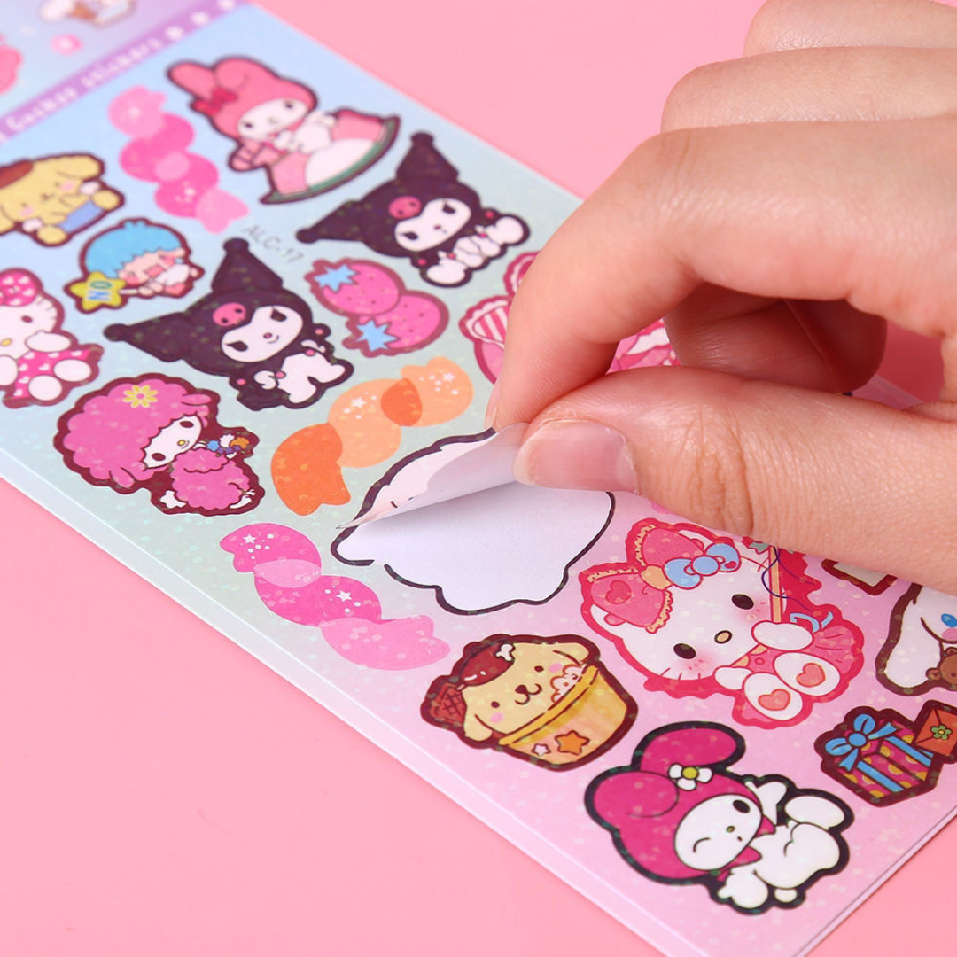 Sanrio Kuromi Waterproof Stickers – Cute Cartoon Journal & Scrapbook Stickers for Girls