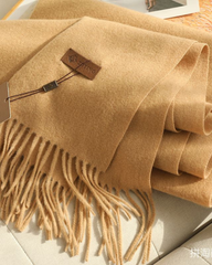 Faux Cashmere Dual Use Shawl Scarf Warm Thick Neck Wrap