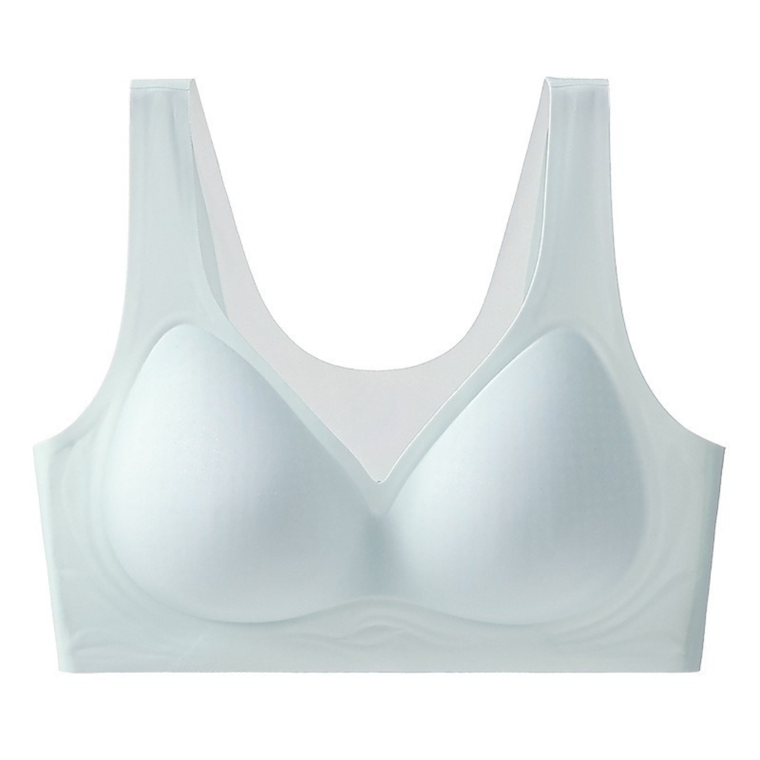 Ultra-Thin Seamless Bra for Women – Breathable Ice-Silk, Sweat-Absorbing, Gathered Support