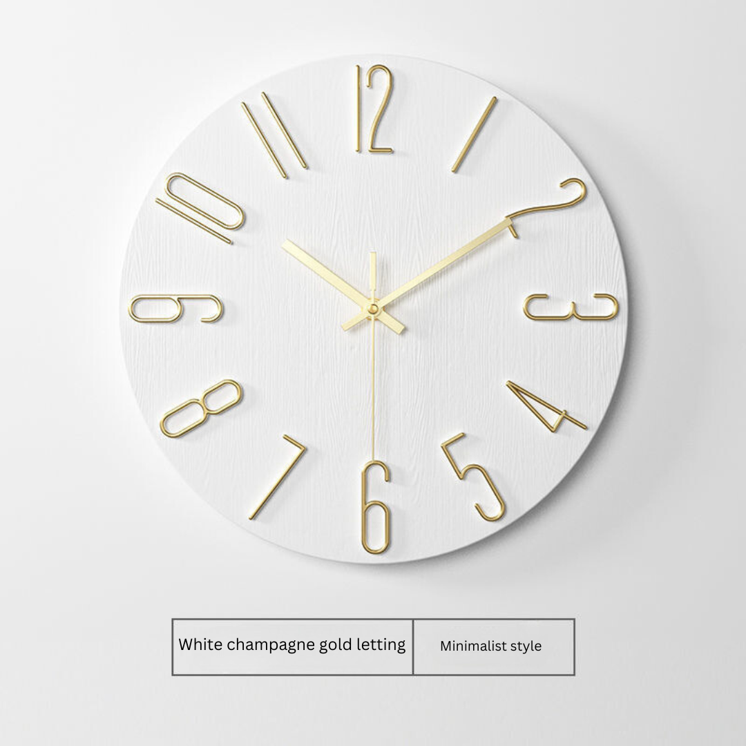 Trendy Minimalist Wall Clock - Creative Quartz Clock for Living Room, Modern Home Decor